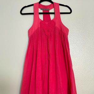 Zara Linen Coral Dress